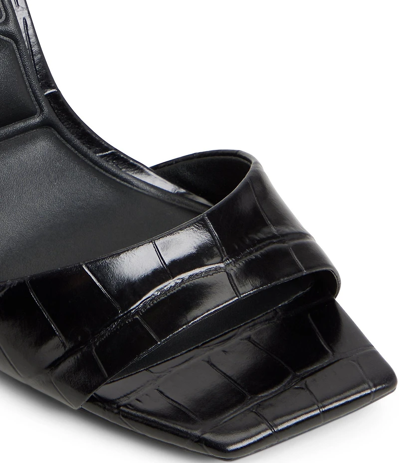 ALDO Harmonious Croco Embossed Knot Heel Detail Dress Sandals