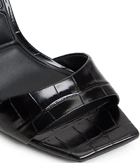 ALDO Harmonious Croco Embossed Knot Heel Detail Dress Sandals