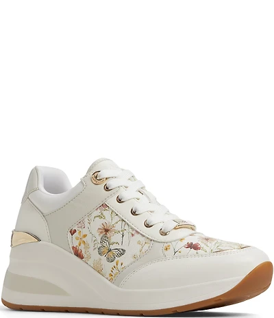 ALDO Iconistep Floral Butterfly Print Platform Wedge Sneakers