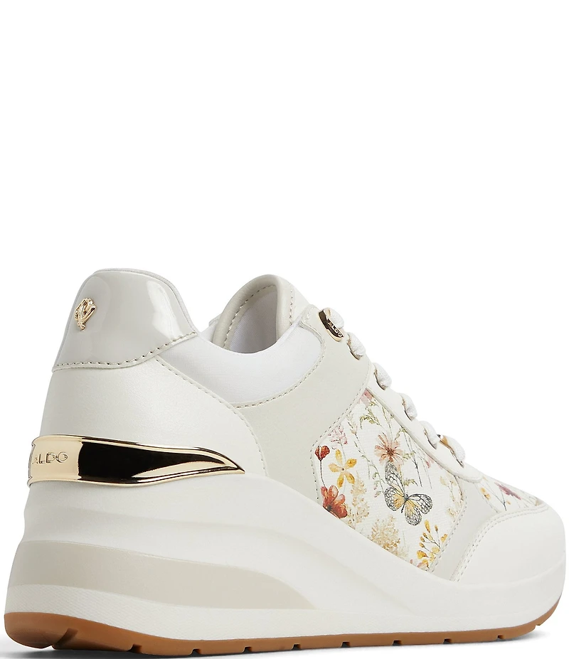 ALDO Iconistep Floral Butterfly Print Platform Wedge Sneakers