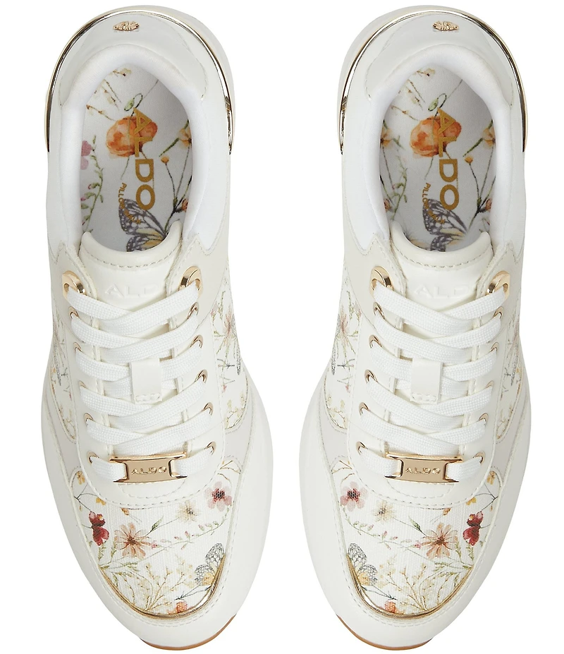 ALDO Iconistep Floral Butterfly Print Platform Wedge Sneakers