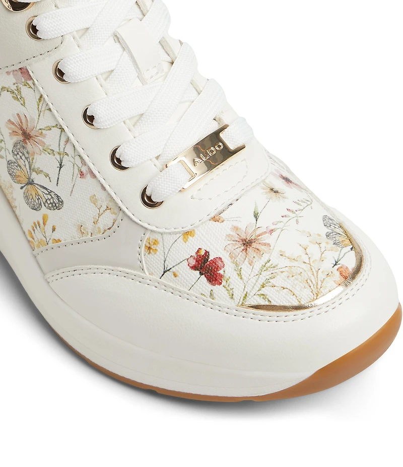 ALDO Iconistep Floral Butterfly Print Platform Wedge Sneakers