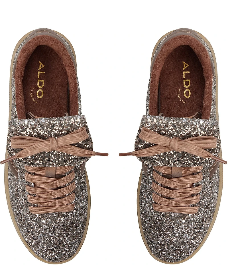 ALDO Itsneaker Glitter Foldover Bow Lace Up Sneakers