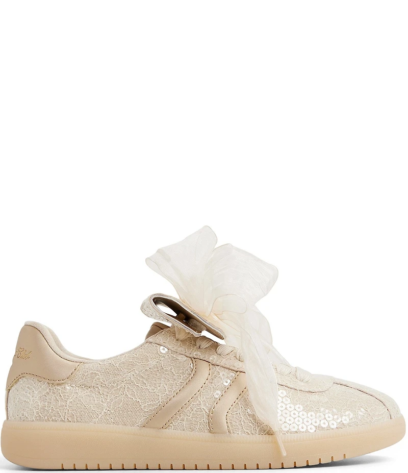 ALDO Itsneaker Lace Sequin Ribbon Bow Lace Up Sneakers