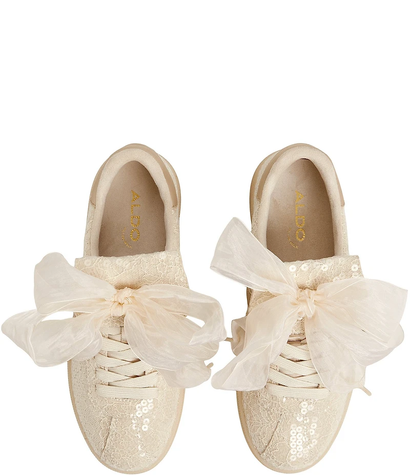 ALDO Itsneaker Lace Sequin Ribbon Bow Lace Up Sneakers