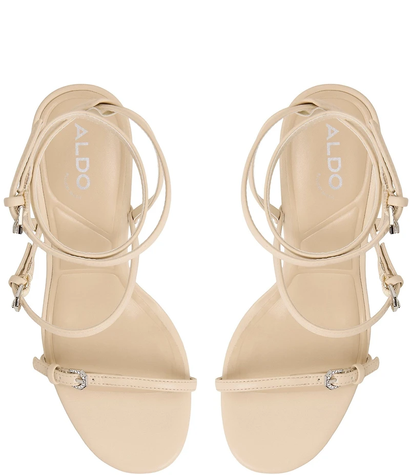ALDO Jamielynn Rhinestone Buckle Hardware Strappy Dress Sandals