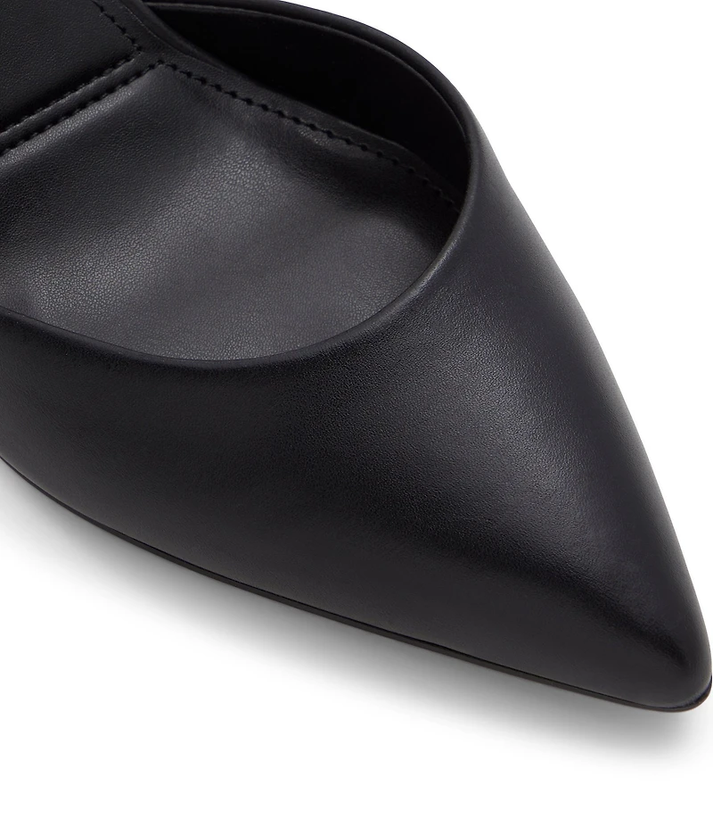 ALDO Jan Leather Ankle Strap Embossed Heel Pumps