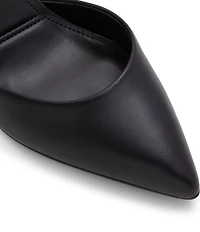 ALDO Jan Leather Ankle Strap Embossed Heel Pumps