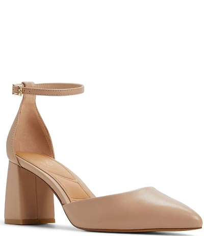 ALDO Jan Leather Ankle Strap Pumps