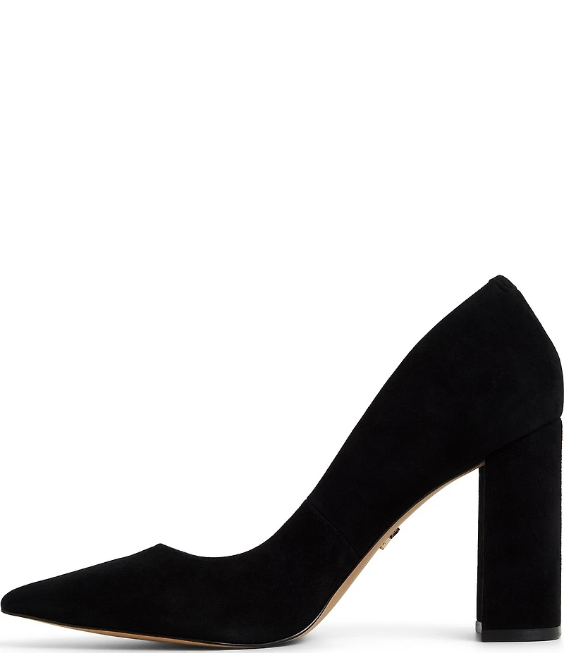 ALDO Javabriryn Suede Pointed Toe Block Heel Pumps
