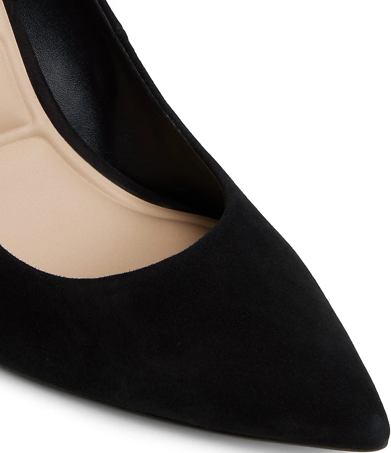 ALDO Javabriryn Suede Pointed Toe Block Heel Pumps