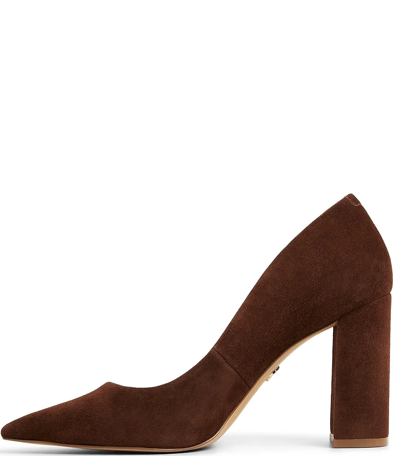 ALDO Javabriryn Suede Pointed Toe Block Heel Pumps