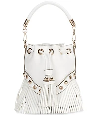 ALDO Jeydee Fringe Studded Drawstring Bucket Bag