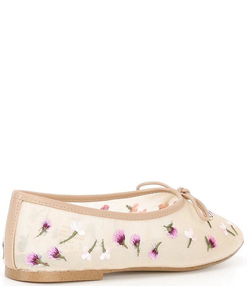 ALDO Joselie Flower Embroidery Bow Detail Ballet Flats