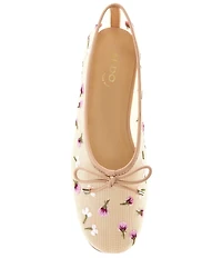 ALDO Joselie Flower Embroidery Bow Detail Ballet Flats