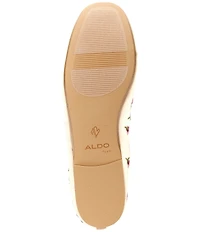 ALDO Joselie Flower Embroidery Bow Detail Ballet Flats