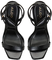 ALDO Kaathy Leather Ankle Strap Square Toe Dress Sandals