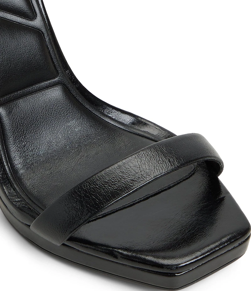 ALDO Kaathy Leather Ankle Strap Square Toe Dress Sandals