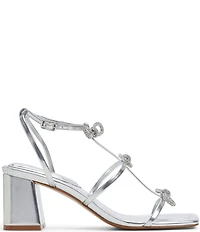 ALDO Kaeli Metallic Rhinestone Bow Ornament Detail Dress Sandals