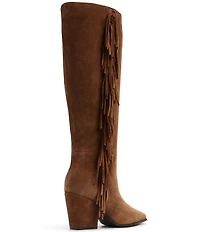 ALDO Kaelya Suede Western Inspired Fringed Tall Boots