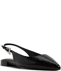 ALDO Kristell Croco Embossed Buckle Hardware Slingback Ballet Flats