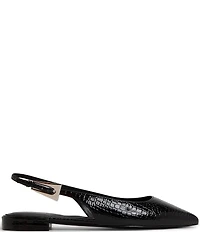 ALDO Kristell Croco Embossed Buckle Hardware Slingback Ballet Flats
