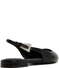 ALDO Kristell Croco Embossed Buckle Hardware Slingback Ballet Flats