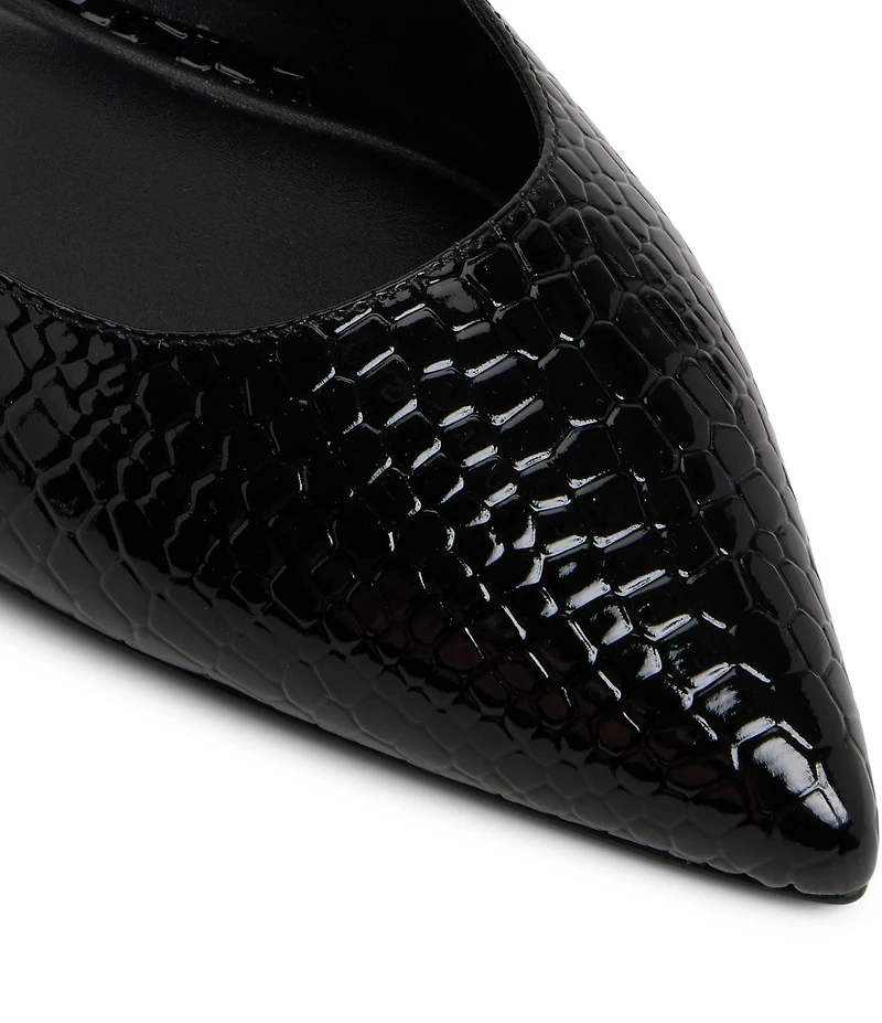 ALDO Kristell Croco Embossed Buckle Hardware Slingback Ballet Flats