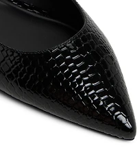 ALDO Kristell Croco Embossed Buckle Hardware Slingback Ballet Flats