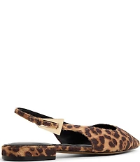 ALDO Kristell Leopard Print Buckle Hardware Slingback Ballet Flats