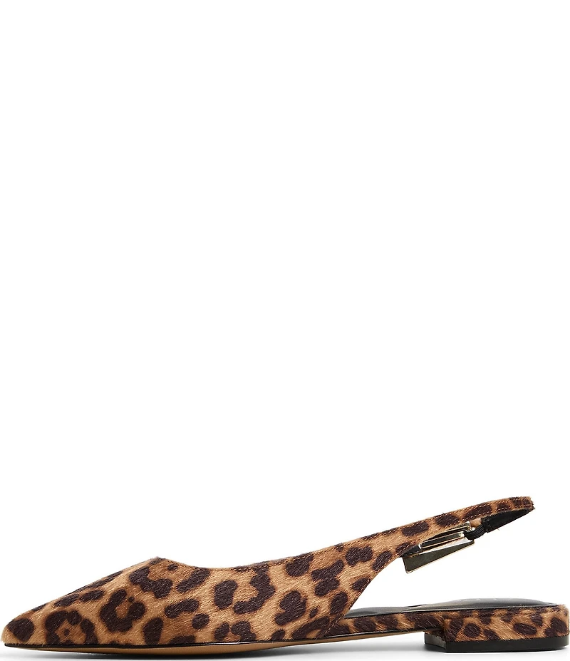 ALDO Kristell Leopard Print Buckle Hardware Slingback Ballet Flats