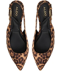 ALDO Kristell Leopard Print Buckle Hardware Slingback Ballet Flats