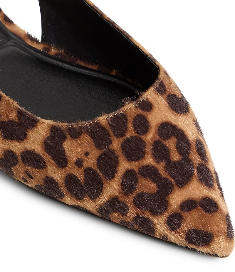 ALDO Kristell Leopard Print Buckle Hardware Slingback Ballet Flats