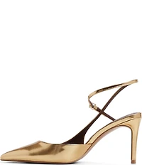 ALDO Kymmberly Metallic Ankle Strap Pointed Toe Pumps