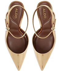 ALDO Kymmberly Metallic Ankle Strap Pointed Toe Pumps