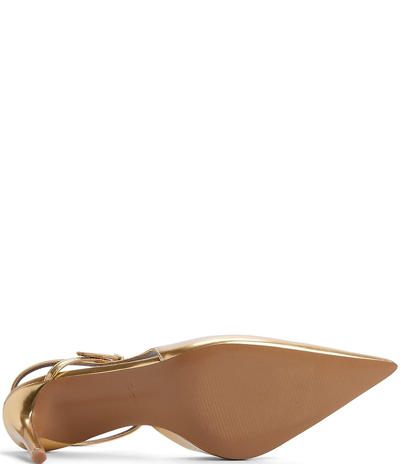 ALDO Kymmberly Metallic Ankle Strap Pointed Toe Pumps