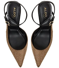 ALDO Kymmberly Rhinestone Ankle Strap Pointed Toe Dress Pumps