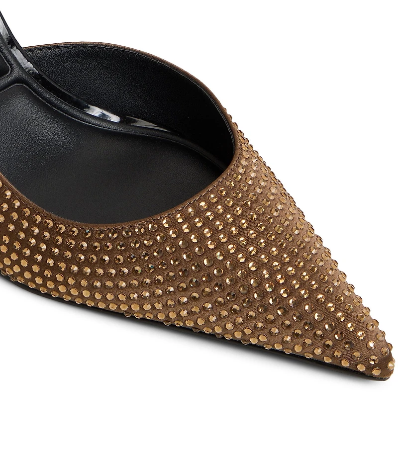 ALDO Kymmberly Rhinestone Ankle Strap Pointed Toe Dress Pumps