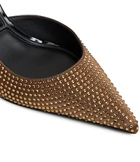 ALDO Kymmberly Rhinestone Ankle Strap Pointed Toe Dress Pumps