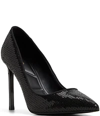ALDO Lala Sequin Mesh Pointed Toe Dress Pumps