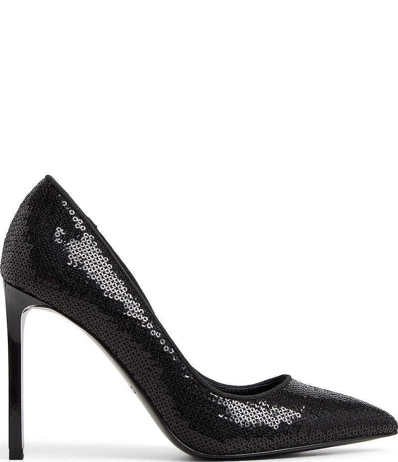 ALDO Lala Sequin Mesh Pointed Toe Dress Pumps