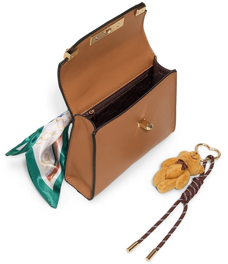ALDO Larigodiaa Turnlock Scarf Handle Crossbody Satchel Bag
