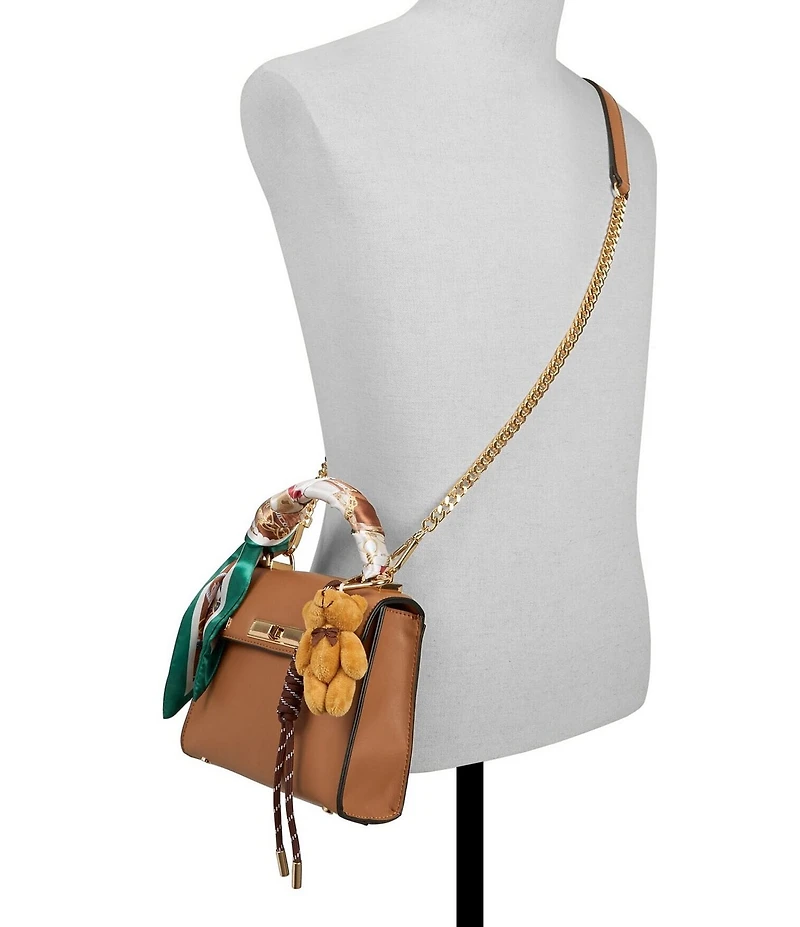 ALDO Larigodiaa Turnlock Scarf Handle Crossbody Satchel Bag