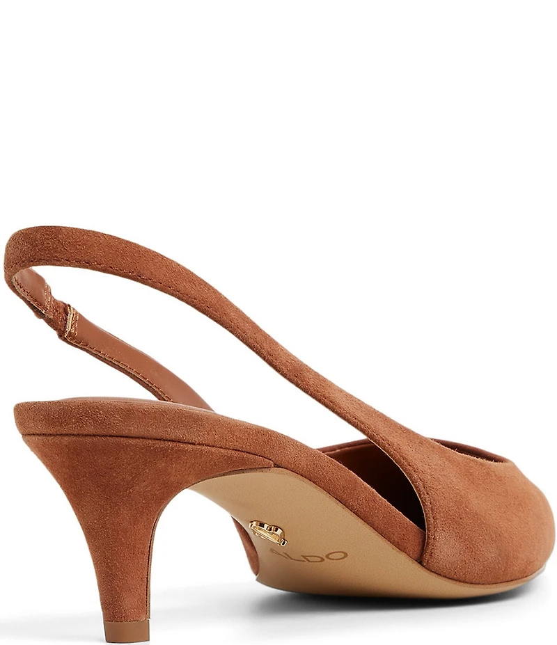 ALDO Leane Suede Kitten Heel Slingback Pumps