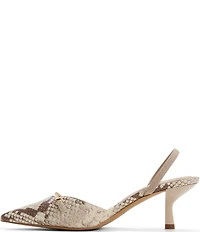 ALDO Lianya Snake Embossed Hardware Detail Slingback Pointed Toe Pumps