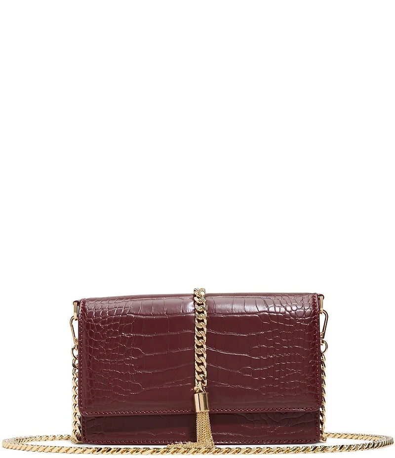 ALDO Lilitha Crocodile Embossed Metal Tassle Crossbody Bag