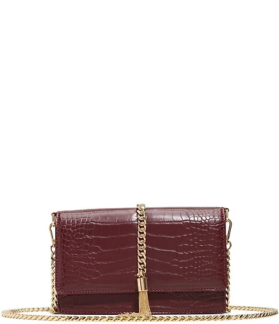 ALDO Lilitha Crocodile Embossed Metal Tassle Crossbody Bag