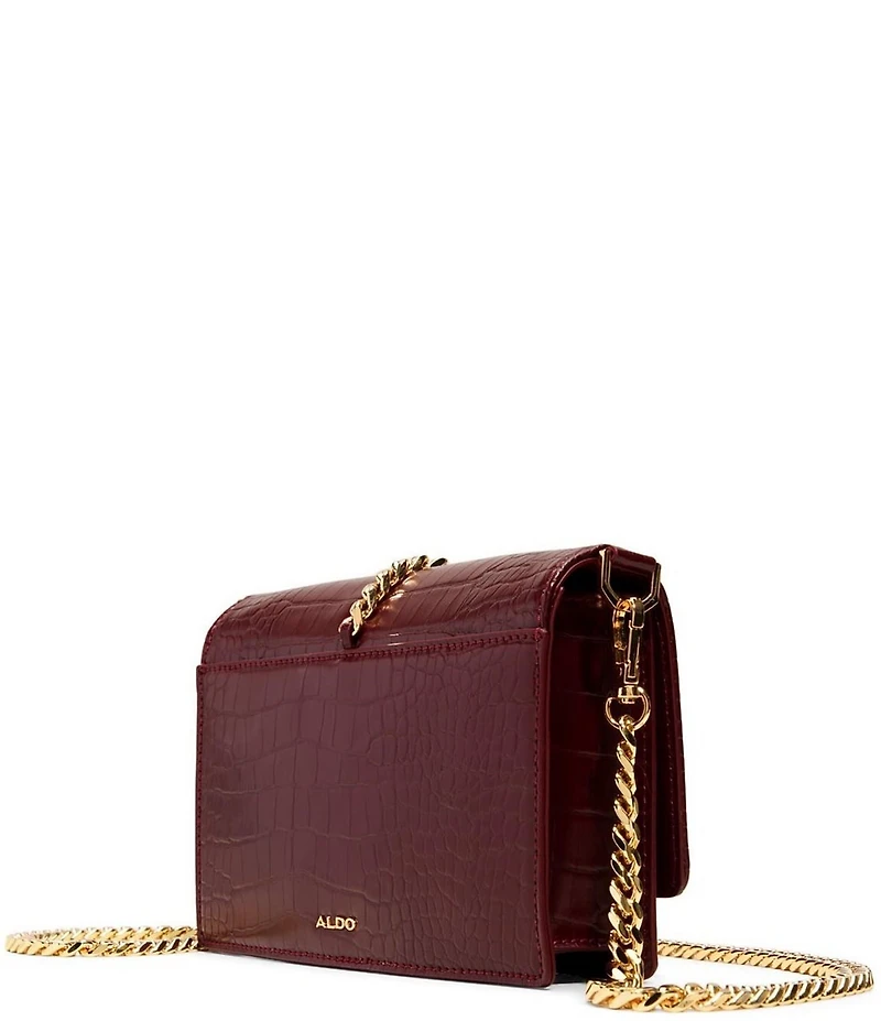 ALDO Lilitha Crocodile Embossed Metal Tassle Crossbody Bag