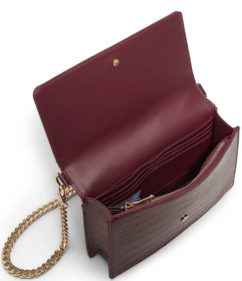ALDO Lilitha Crocodile Embossed Metal Tassle Crossbody Bag