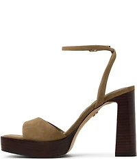 ALDO Lothon Suede Ankle Strap Platform Block Heel Dress Sandals